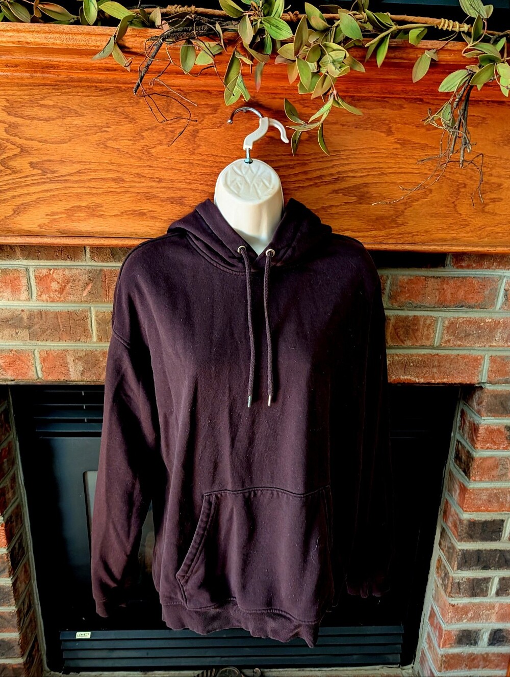 Oversized Brown Pullover Hoodie Women's Size Medium